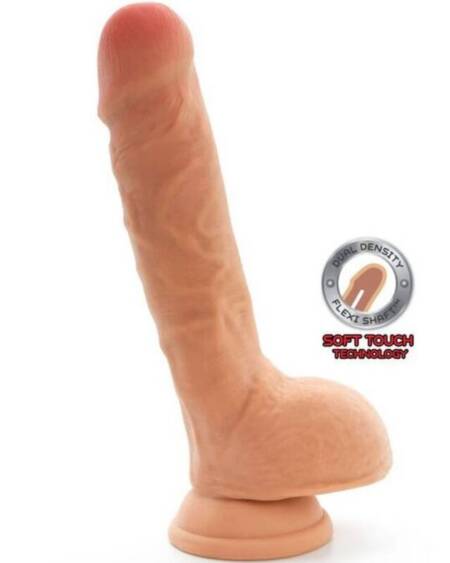 GET REAL - DUAL DENSITY DILDO 18 CM EIERHAUT