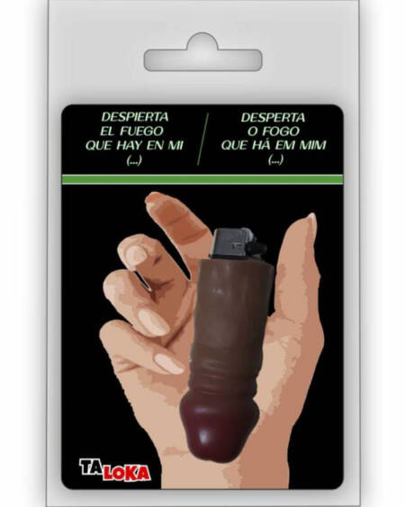 TALOKA - FANTASTISCHES FEUERZEUG IN FORM EINES PENIS DER FARBE MULATTO, 100 % WIEDERAUFLADBAR