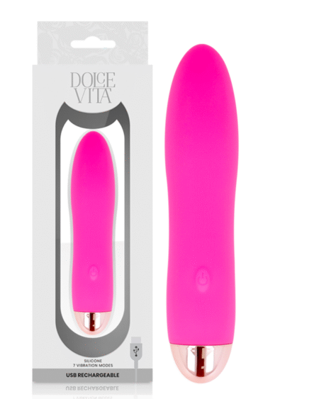 DOLCE VITA - AUFLADBARER VIBRATOR VIER ROSA 7 GESCHWINDIGKEITEN