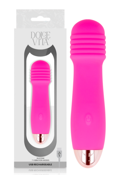 DOLCE VITA - AUFLADBARER VIBRATOR DREI ROSA 7 GESCHWINDIGKEITEN