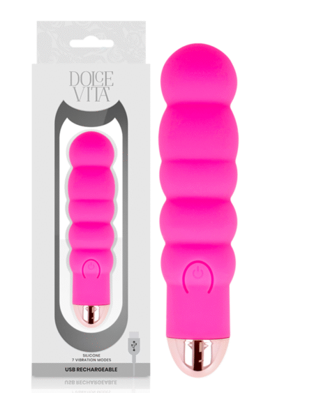 DOLCE VITA - AUFLADBARER VIBRATOR SECHS ROSA 7 GESCHWINDIGKEITEN