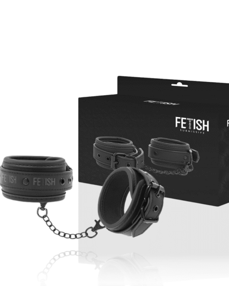 FETISH SUBMISSIVE - KNÖCHELSTZE AUS VEGANEM LEDER MIT NOPRENE-FUTTER