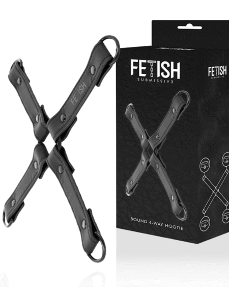 FETISH SUBMISSIVE - HANDSCHELLENVERBINDUNG AUS VEGANEM LEDER