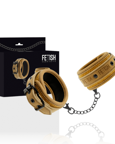 FETISH SUBMISSIVE ORIGIN - VEGANE LEDERHANDSCHELLEN MIT NEOPRENFUTTER