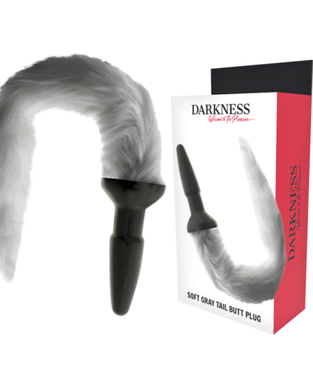 DARKNESS - SILIKON-ANALSPLUG MIT GRAUEM SCHWANZ