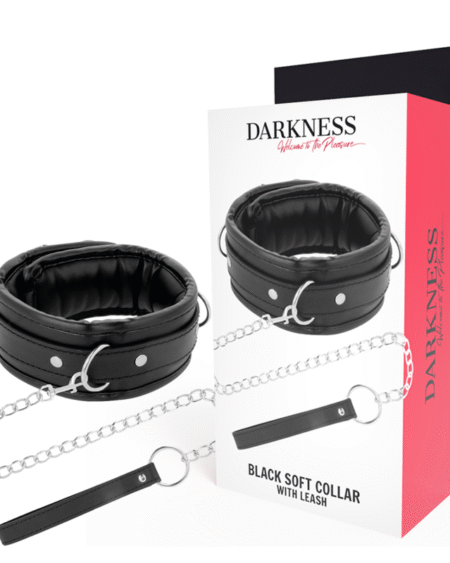 DARKNESS - WEICHE LEDER-HALSKETTE MIT KETTE