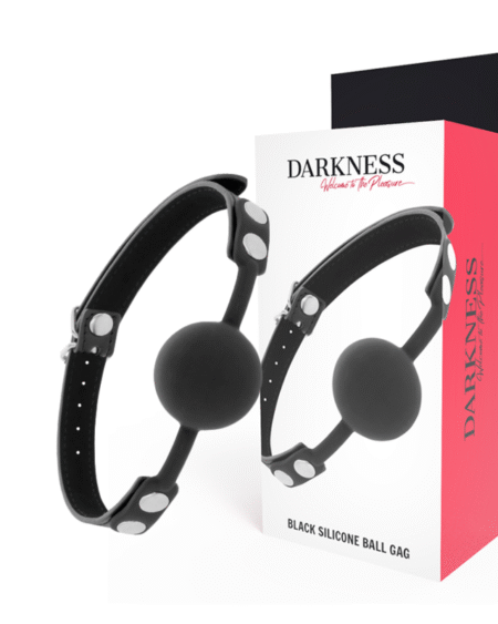 DARKNESS - KNEBEL AUS SCHWARZEM SILIKON