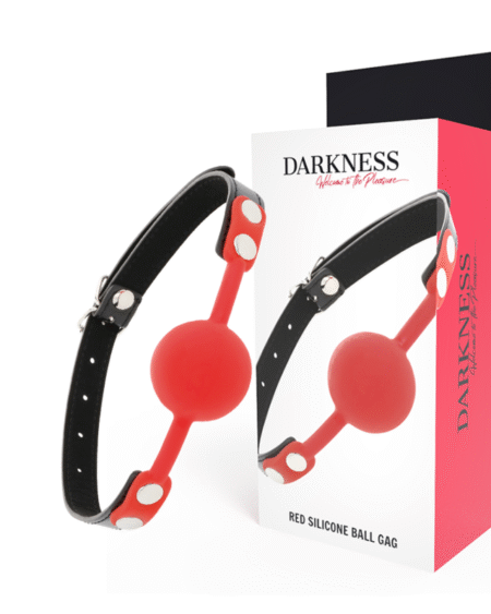 DARKNESS - KNEBEL AUS ROTEM SILIKON