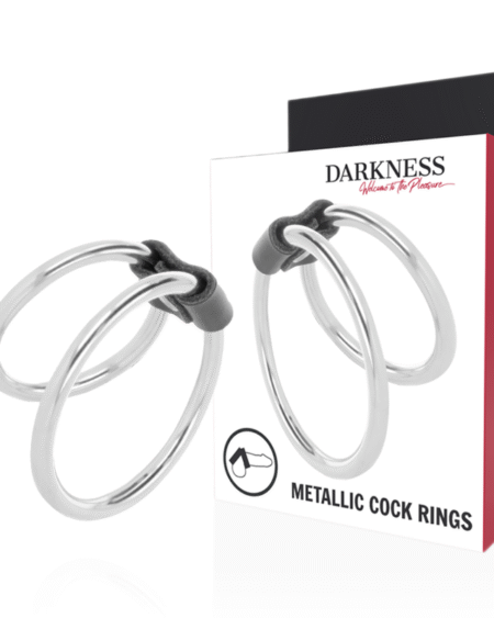 DARKNESS - DOPPELTER PENISRING AUS METALL