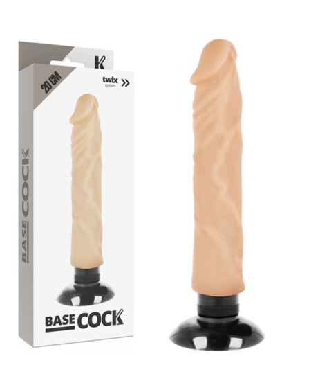 BASECOCK - REALISTISCHER VIBRATOR 2-1 NATÜRLICH 20 CM -O- 4 CM