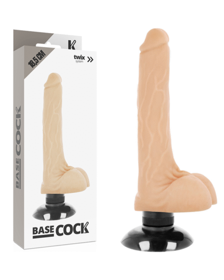BASECOCK - REALISTISCHER VIBRATOR 2-1 NATÜRLICH 18.5 CM -O- 4 CM