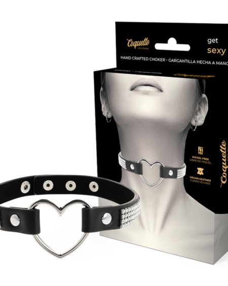 COQUETTE CHIC DESIRE - VEGANES LEDER-HALSBAND MIT HERZ