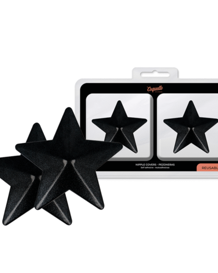 COQUETTE CHIC DESIRE - NIPPELABDECKUNGEN MIT SCHWARZEN STERNEN
