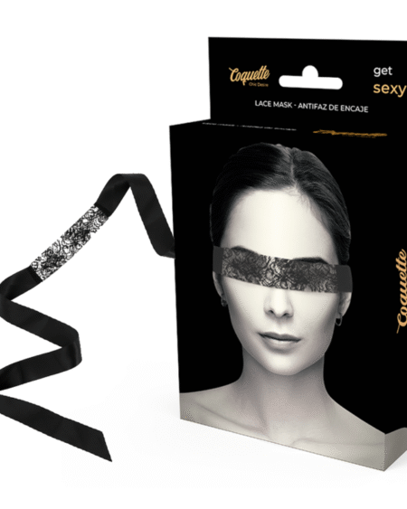 COQUETTE CHIC DESIRE - SCHWARZE SPITZENMASKE MIT BAND