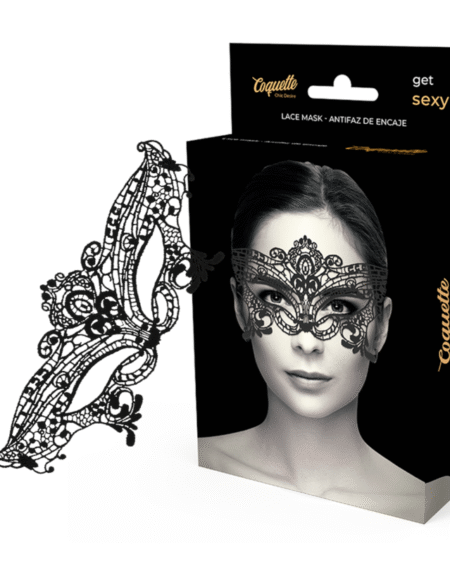 COQUETTE CHIC DESIRE - BREITE SCHWARZE SPITZENMASKE