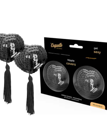 COQUETTE CHIC DESIRE - SCHWARZE PAILLETTEN-NIPPELABDECKUNGEN