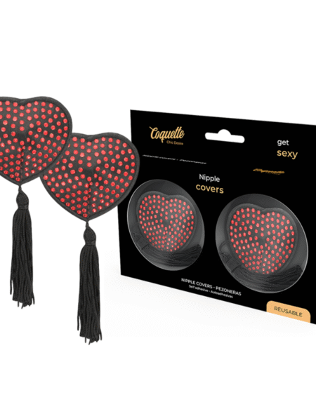 COQUETTE CHIC DESIRE - ROT/SCHWARZE NIPPELABDECKUNGEN