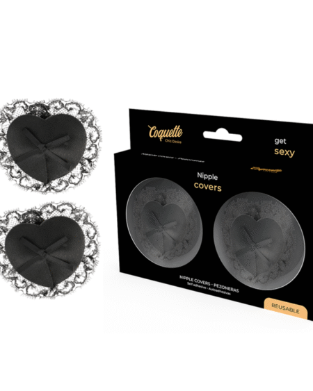 COQUETTE CHIC DESIRE - NIPPELABDECKUNGEN AUS SCHWARZER SPITZE
