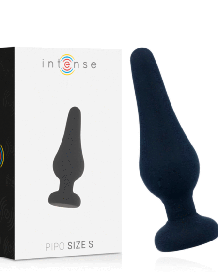 INTENSE - ANALPLUG PIPO S SCHWARZES SILIKON 9,8 CM