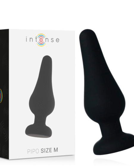 INTENSE - ANALPLUG PIPO M SCHWARZES SILIKON 11 CM