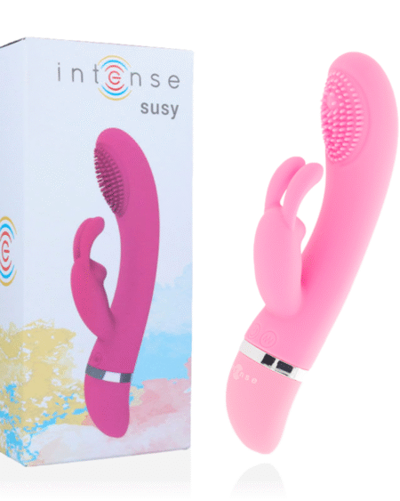 INTENSE - SUSY OSZILLIERENDER VIBRATOR AUS SILIKON KANINCHEN ROSA