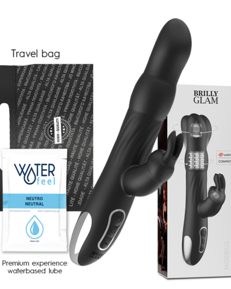 BRILLY GLAM- MOEBIUS RABBIT VIBRATOR & ROTATOR KOMPATIBEL MIT WATCHME WIRELESS TECHNOLOGY
