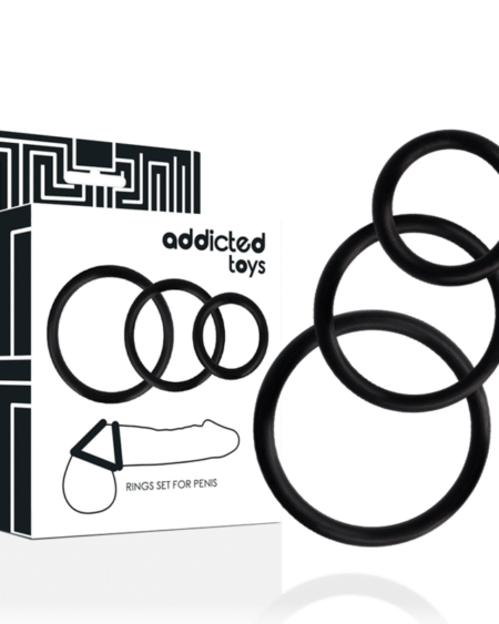 ADDICTED TOYS - RINGSET FÜR PENIS SCHWARZ