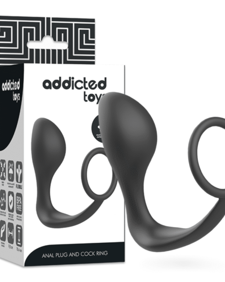 ADDICTED TOYS - ANALPLUG MIT SCHWARZEM SILIKONRING