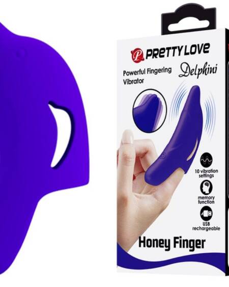 PRETTY LOVE - DELPHINI LEISTUNGSSTARKER DUNKELBLAUER FINGERSTIMULATOR