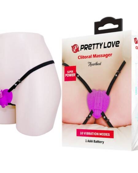 PRETTY LOVE - HEARTBEAT CLITORIS MASSAGER 10 VIBRATIONSMODI LILA