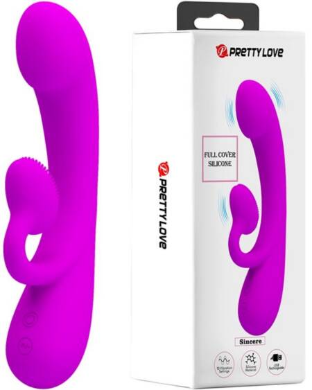 PRETTY LOVE - SINCERE SILIKON-KLITORALVIBRATOR UND SAUGER LILA