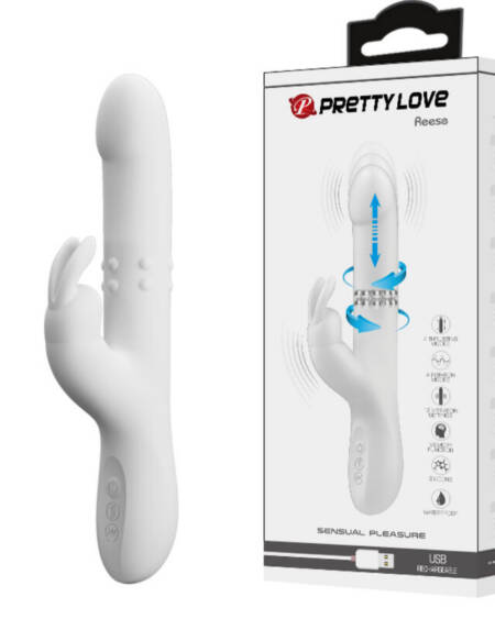 PRETTY LOVE - REESE VIBRATOR MIT SILBERNE ROTATION