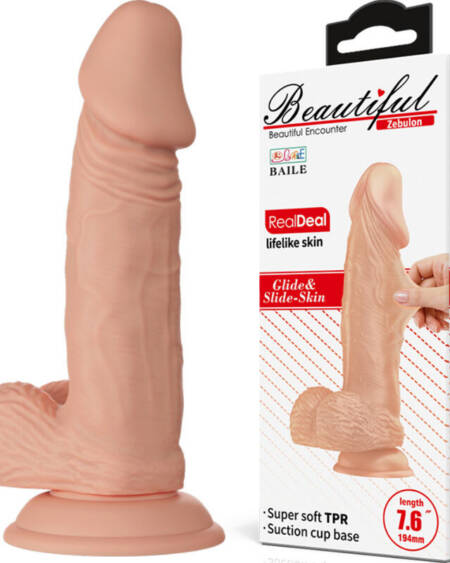 BAILE - SCHÖNE BEGEGNUNG ZEBULON FLEXIBLER REALISTISCHER DILDO 19.4 CM NATÜRLICH