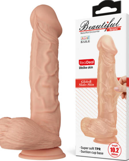 BAILE - SCHÖNE BEGEGNUNG BERGRRISI FLEXIBLER REALISTISCHER DILDO 26 CM NATÜRLICH
