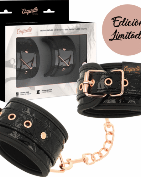 COQUETTE CHIC DESIRE - HANDSCHELLEN DER BLACK EDITION MIT NEOPRENFUTTER
