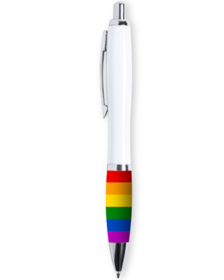 PRIDE - LGBT-FLAGGE WEISSE KUGELSCHREIBER