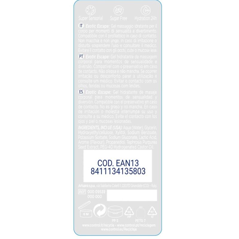 CONTROL - 2 EN 1 MASSAGE & VERGNÜGEN EXOTISCH 200 ML – Bild 2