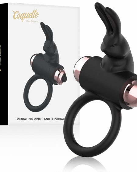 COQUETTE CHIC DESIRE - COCKRING MIT VIBRATOR SCHWARZ/ GOLD