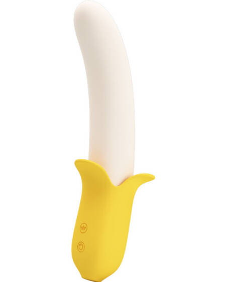 PRETTY LOVE - BANANA GEEK SUPER POWER 7 VIBRATIONEN UP&DOWN SILIKON SCHWARZ