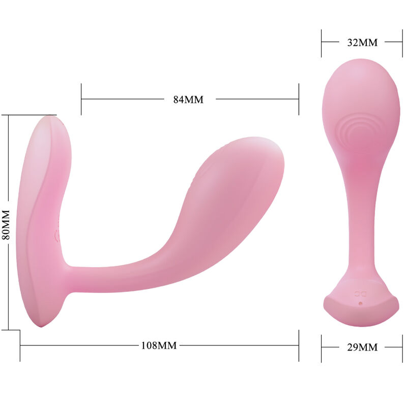 PRETTY LOVE - BAIRD G-SPOT 12 VIBRATIONEN WIEDERAUFLADBARE ROSA APP – Bild 5