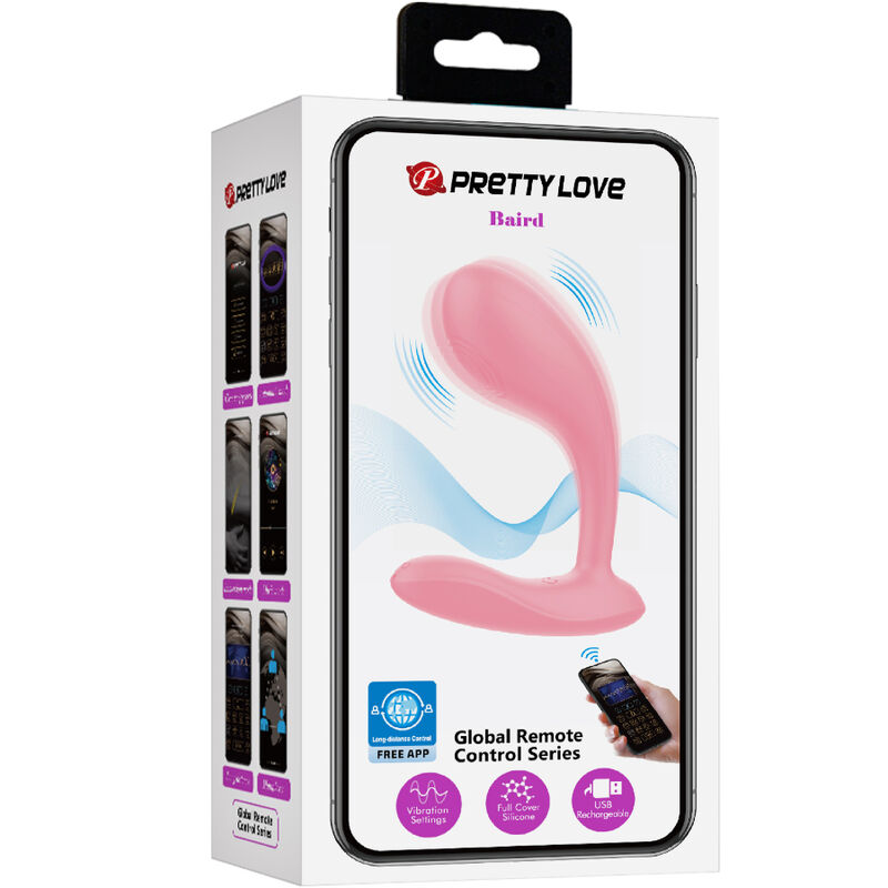 PRETTY LOVE - BAIRD G-SPOT 12 VIBRATIONEN WIEDERAUFLADBARE ROSA APP – Bild 9