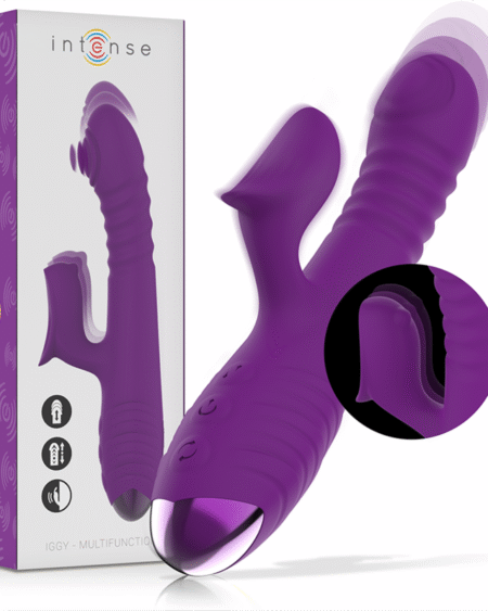 INTENSE - IGGY MULTIFUNKTIONS-WIEDERAUFLADBARER VIBRATOR UP & DOWN MIT KLITORELSTIMULATOR LILA