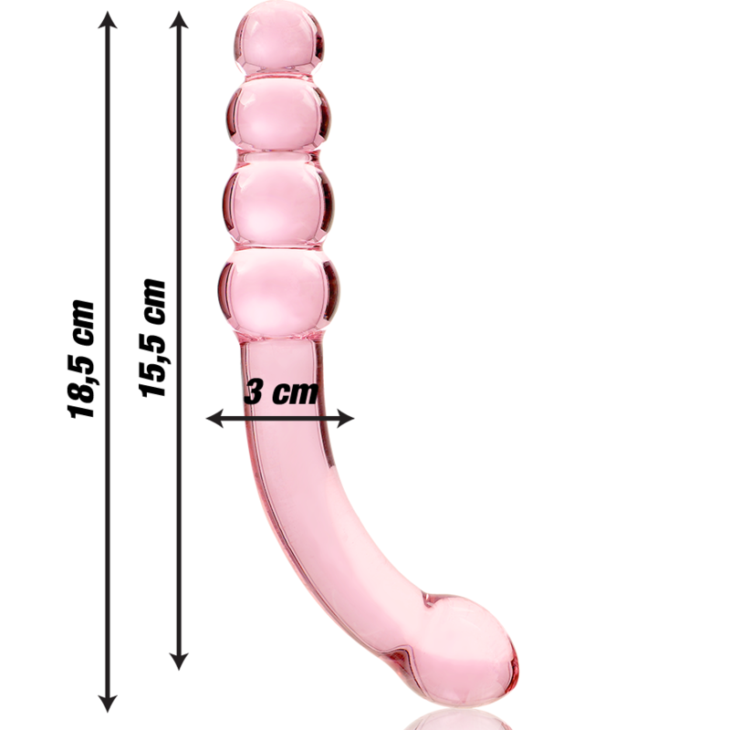 NEBULA SERIES BY IBIZA - MODELL 14 DILDO BOROSILIKATGLAS ROSA 18.5 CM -O- 3 CM – Bild 3