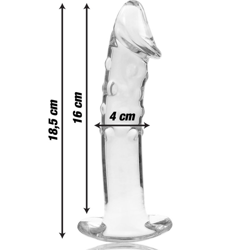 NEBULA SERIES BY IBIZA - MODELL 19 DILDO BOROSILIKATGLAS KLAR 18.5 CM -O- 4 CM – Bild 3