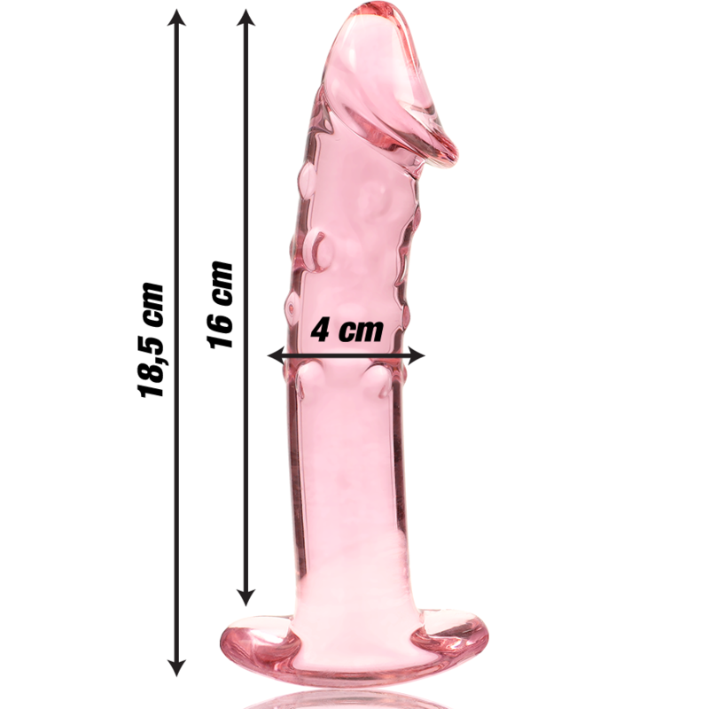 NEBULA SERIES BY IBIZA - MODELL 19 DILDO BOROSILIKATGLAS ROSA 18.5 CM -O- 4 CM – Bild 3