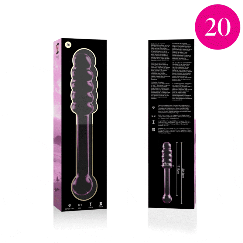 NEBULA SERIES BY IBIZA - MODELL 20 DILDO BOROSILIKATGLAS ROSA 20.5 CM -O- 3 CM – Bild 4