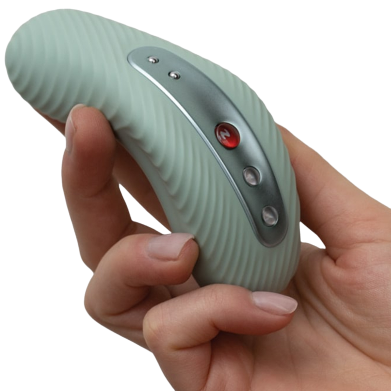 FUN FACTORY - LAYA III WIEDERAUFLADBARER AUFLEGVIBRATOR SALBEIGRÜN – Bild 5