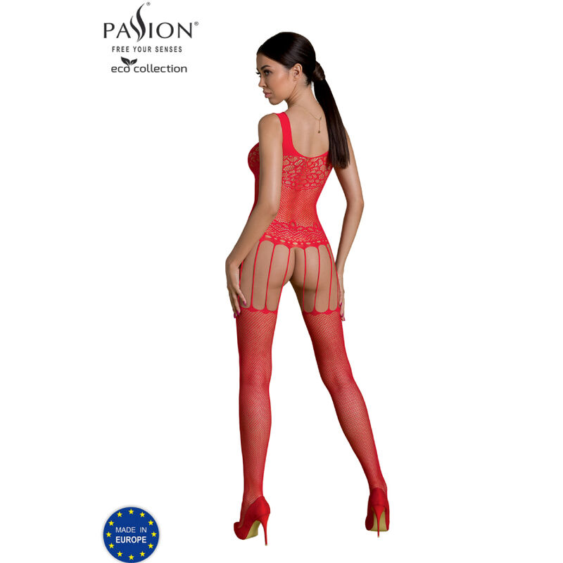 PASSION - ECO COLLECTION BODYSTOCKING ECO BS001 ROT – Bild 2