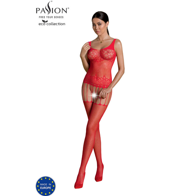 PASSION - ECO COLLECTION BODYSTOCKING ECO BS001 ROT