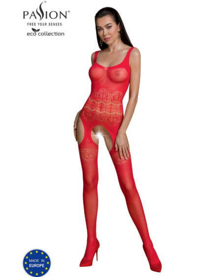 PASSION - ECO COLLECTION BODYSTOCKING ECO BS005 ROT